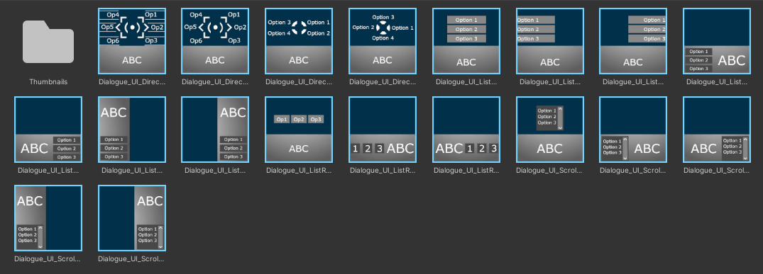 Dialogue Display Prefabs included with EasyTalk