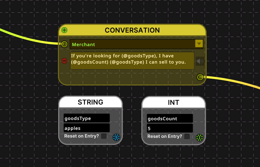 Variable Injection in the Node Editor